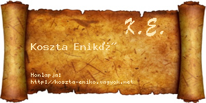 Koszta Enikő névjegykártya